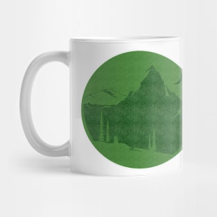 Hiking to a mountain in the forest Mug